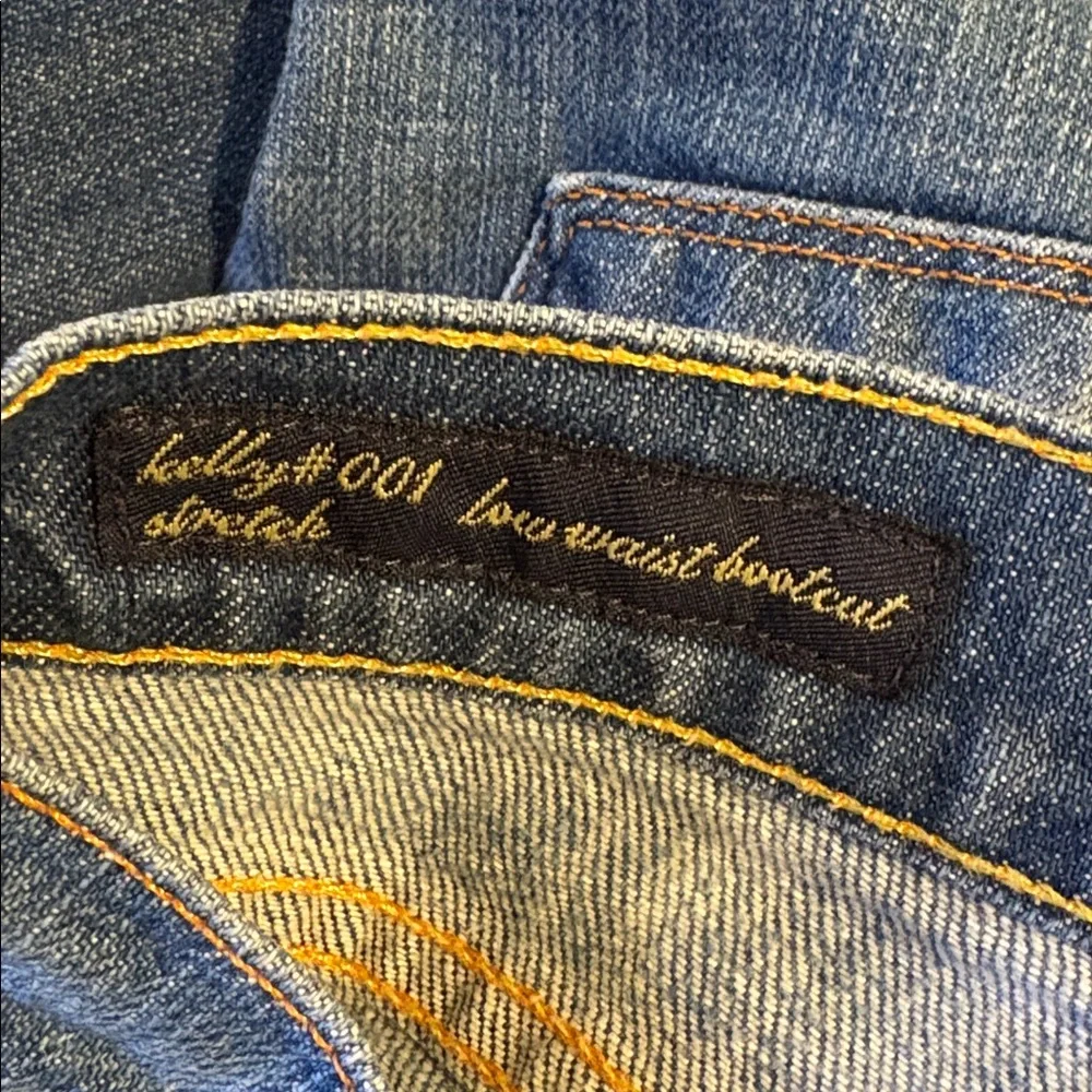 Citizens of Humanity Kelly 001 Low Waist Raw Hem Bootcut Jeans 25